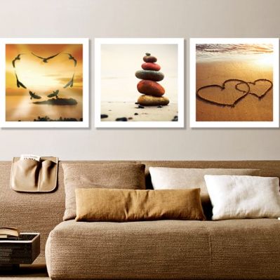 0209 Wall art decoration (set of 3 pieces) Love is all around