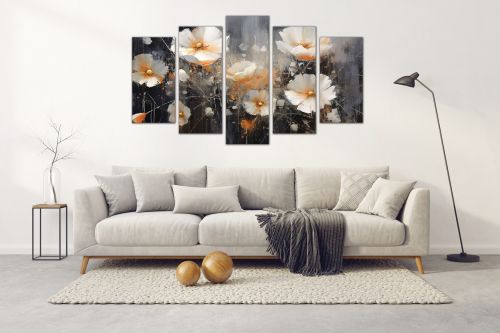 Painting canvas wall art in purple